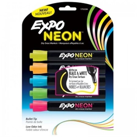 Sanford Sanford SAN1752226BN Expo Neon Bullet Pink Orange Yellow Green Blue Carded; 5 Per Pack - Pack of 2 SAN1752226BN